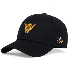 Finger Embroidery Cotton Baseball Cap – Casual Hip Hop Kpop Snapback Hat