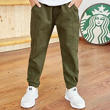 Boys Cotton Sports Pants – Casual Spring & Autumn Trousers (3–13 Years)