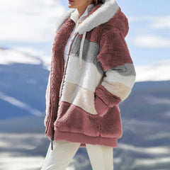 Women’s Oversized Plush Hooded Jacket