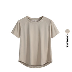 DRUR Women’s 2-Piece Summer Gym Set – Short Sleeve Top & Shorts Tracksuit