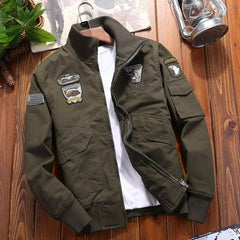 Men’s Outdoor Vintage Cargo Jacket – Embroidered Cotton Windbreaker 2024