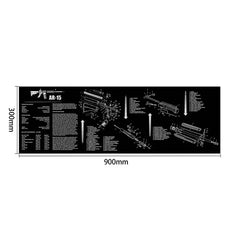 Gun Cleaning Rubber Mat — 3D Firearm Bench Mat / Mouse Pad (AR15 AK47 Glock 1911 etc.)