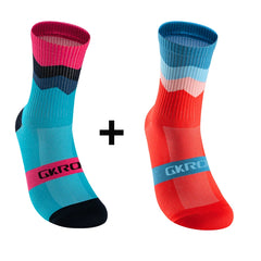 2 Pairs Professional Cycling Socks – Breathable Compression