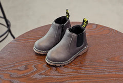 Kids Warm Plush Chelsea Boots – Autumn/Winter Fashion Ankle Boots with Zipper