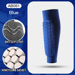1PC Football Shin Guard Sleeve – Compression Calf Sock with Honeycomb Pads