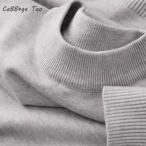 Men’s Autumn Mock Turtleneck Knit Sweater