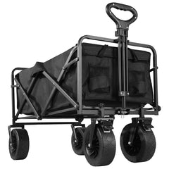 Collapsible Folding Utility Wagon – Heavy-Duty Beach & Camping Cart with Large Capacity