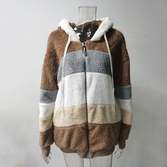 Women’s Oversized Plush Hooded Jacket