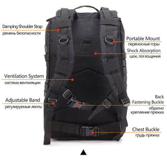 30L/50L Tactical Backpack – MOLLE Outdoor Hiking & Hunting Travel Bag