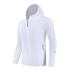Reflective Quick-Dry Hooded Running Jacket – Lightweight Sun Protection Coat