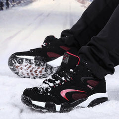 Men’s Winter Snow Shoes – Warm Leather Non-Slip Sneakers