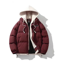 Korean Y2K Letter Patch Padded Jacket – Vintage Harajuku Loose Winter Coat