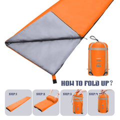 LIXADA Ultralight Envelope Sleeping Bag 190×75cm – Spring/Autumn Outdoor Camping Travel Bag