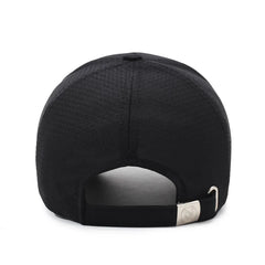 Men’s Summer Breathable Baseball Cap – Black Outdoor Sun Hat 56–60cm