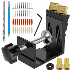 47Pcs Pocket Hole Jig Drill Guide Kit