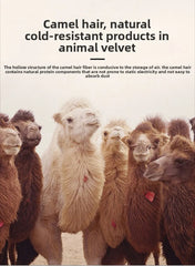 Luxury Camel Fleece Men’s Parka – Heavy Plush Winter Windbreaker