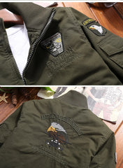 Men’s Outdoor Vintage Cargo Jacket – Embroidered Cotton Windbreaker 2024