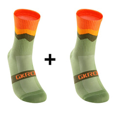 2 Pairs Professional Cycling Socks – Breathable Compression
