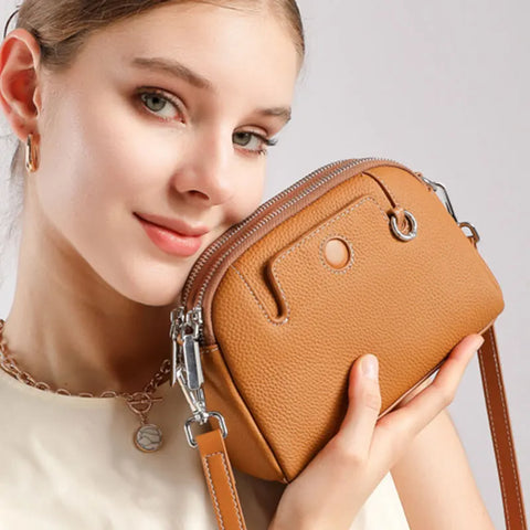 Genuine Leather Women’s Small Crossbody Shoulder Bag