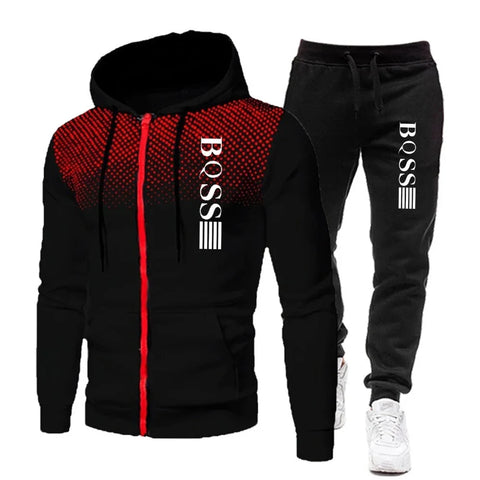 Men’s Fashion Print Tracksuit – Hoodie & Sweatpants Set