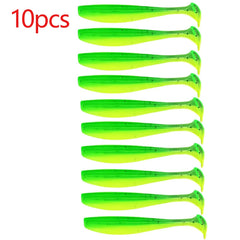 10-Pcs T-Tail Soft Fishing Baits