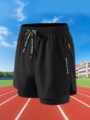 Men’s 2-in-1 Running Shorts – Quick Dry Double Layer Gym Shorts
