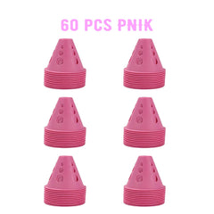 20/40/60PCS Colorful Windproof Training Marker Cones – Soccer, Skating & Multi-Sport Equipment