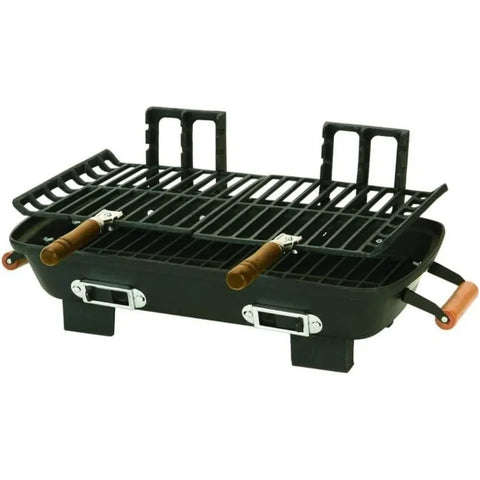 Marsh Allen 30052 Cast Iron Hibachi Grill – 10x18" Charcoal BBQ Grill