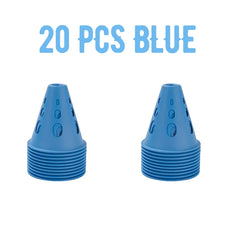 20/40/60PCS Colorful Windproof Training Marker Cones – Soccer, Skating & Multi-Sport Equipment