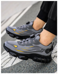 Rotating Button Men’s Safety Shoes – Anti-Smash, Anti-Puncture Work Sneakers