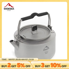 Widesea Titanium Camping Kettle – Lightweight Outdoor Coffee & Tea Pot