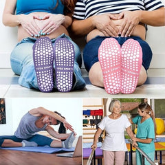 5 Pairs Women’s Non-Slip Grip Socks – Yoga & Pilates