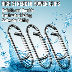 50-Pcs Stainless Steel Fishing Snap Clips