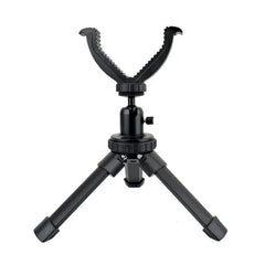 Aluminum Adjustable Rifle Rest Tripod – 360° Rotating V-Yoke Shooting Stand