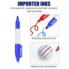 PGM Golf Ball Line Marker Tool with 2 Marker Pens – Alignment & Putting Guide