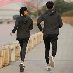 Reflective Quick-Dry Hooded Running Jacket – Lightweight Sun Protection Coat