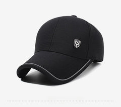 Men’s Summer Breathable Baseball Cap – Black Outdoor Sun Hat 56–60cm