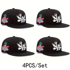 Unisex LA Embroidery Baseball Cap – Adjustable Snapback Hat