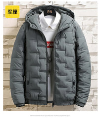 Men’s Thick Cotton Padded Jacket – Slim Fit Winter Streetwear Coat