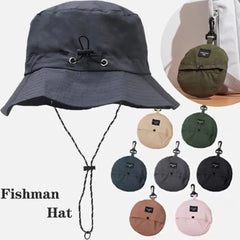 Waterproof Sun Protection Bucket Hat – Outdoor Fishing & Hiking UV-Proof Cap with Storage Bag