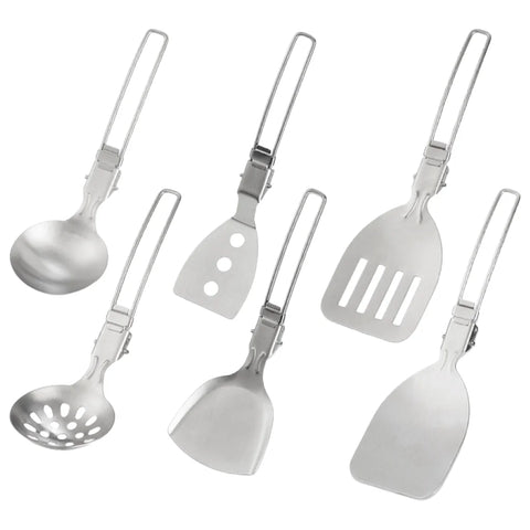 304 Stainless Steel Folding Camping Spork – Multifunctional Outdoor Cookware Tool