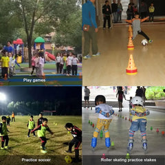 20/40/60PCS Colorful Windproof Training Marker Cones – Soccer, Skating & Multi-Sport Equipment