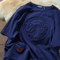 Vintage 3D Print Steel Seal T-Shirt – Casual Loose Unisex Tee