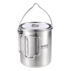 LIXADA 750ml Stainless Steel Camping Mug with Lid & Foldable Handle