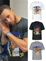 Curry “Goodnight” Basketball T-Shirt – Men’s Summer Sports Training Tee