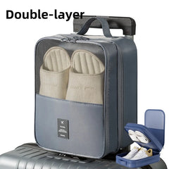 High-Quality Portable Travel Shoe & Clothes Bag – Double/Single Layer Organizer