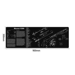 Gun Cleaning Rubber Mat — 3D Firearm Bench Mat / Mouse Pad (AR15 AK47 Glock 1911 etc.)