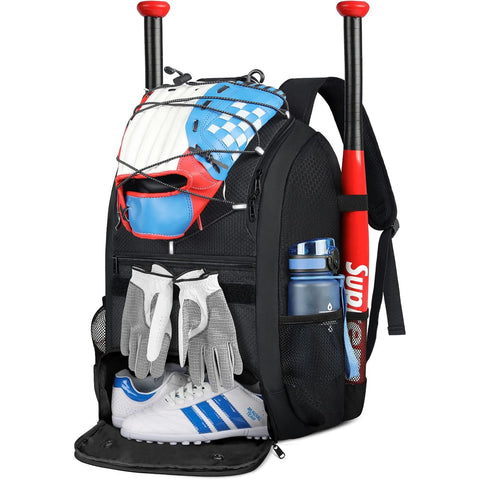 Large Capacity Baseball & Softball Bat Backpack with Shoe Compartment