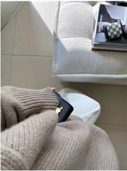 100% Pure Cashmere High-Neck Sweater – Women’s Loose Fit