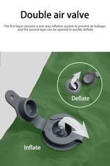 Ultralight Folding Camping Sleeping Pad with Pillow – Inflatable Air Mat for Outdoor Travel, Beach & Hiking